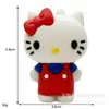 Llavero Colgante de Gato KT 3D de Dibujos Animados Lindo Hello Kitty Exquisito Adorno para Llavero de Coche Pequeña Figura