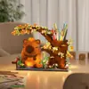 Figurina de Bloque de Construcción de Panda Lindo Transfronteriza Caja Sorpresa Hua Hua Columpiándose en el Columpio Ensamblaje Educativo Juguetes para Niños Mayoreo