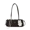 Bolso de axila de moda estilo coreano transfronterizo para mujer, nuevo bolso baguette de lunares con lazo, bolso de hombro y bolso de mano moderno y elegante