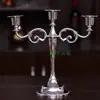Suporte de Velas Dourado, Prateado e Preto Presente Romântico Jantar à Luz de Velas Mesa Casamento Adereços de Casamento Suportes de Velas de Três e Cinco Braços Ornamentos