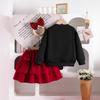 Amazon Traje de Primavera Nuevo Americano y Europeo para Niña Princesa Vestido de Manga Larga con Falda de Pastel Conjunto de Dos Piezas