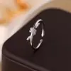 Anel Nó do Destino Feminino ins Design de Nicho Fashionable Estilo Temperamento Individualista Simples Leve Toque de Luxo Anéis de Dedo Empilháveis