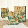 Saco de Presente Vermelho Cor Saco de Papel Estilo Chinês Atacado Saco de Papel para Festival da Primavera Bolsa de Mão Saco de Papel
