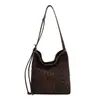 Bolsa Grande Popular Retro Outono e Inverno Feminina 2024 Nova Versátil Bolsa Transversal para o Trabalho Ombro Único Bolsa Saco