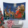 Amazon Tela de Fondo Navideña Transfronteriza Tapiz de Papá Noel Tela Colgante para Atmósfera de Fiesta Festiva