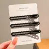 Grampo de Cabelo Preto para Franja Lateral, Presilha Bb para Mulheres, Acessório de Cabelo para a Parte de Trás da Cabeça, Organizador de Cabelo para Fios Soltos