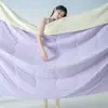 Colcha de Verão Classe A de Alta Densidade com Seda Refrescante, Color Block em Ambos os Lados, Colcha Refrescante com Revestimento de Nylon para Ar Condicionado, Amiga da Pele, Respirável, Lavável à Máquina