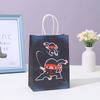 Bolsa de Regalo de Dibujos Animados Temática Ninja Negra y Roja Bolsa de Papel Kraft Bolsa Tote para Fiesta Venta Directa de Fábrica