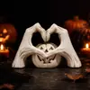 Adornos decorativos de Halloween más vendidos transfronterizos, decoraciones de arreglo de escena de calabaza blanca, adornos de calabaza
