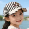 Yiwu Sombreros al por mayor Gorras de béisbol a rayas de moda para niños y niñas Gorras sencillas para el sol para exteriores para bebés y niños pequeños