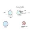 Pendientes de ópalo PAG &amp; MAG, pendientes de plata 925 con Aobao, nueva joyería coreana para las orejas, venta al por mayor transfronteriza para mujeres