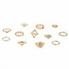 AliExpress nova personalidade pequenos pontos lantejoulas Crescente micro diamante flecha diamante triângulo joint conjunto de 12 peças
