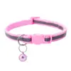 Collar Reflectante Nocturno para Mascota con Cascabel Collar para Gato Perro Gato Collar Ajustable Hebilla de Seguridad Anti-asfixia Collar