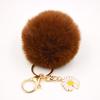 Venta Caliente Llavero Colgante Bola de Pelo de Margarita Moda para Mujer Bolso Felpa Monedero Coche Colgante Girasol