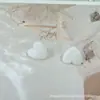 Pendientes de Cerámica Grandes en Forma de Corazón para Mujer, Diseño Sencillo, Previene el Enrojecimiento y la Hinchazón, Pasadores de Cerámica, No es Necesario Quitárselos para Bañarse o Dormir