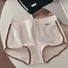 Bóxers de estilo deportivo con bloques de color para niñas, algodón jacquard clase A, tiro medio, talla grande, entrepierna 10A de algodón puro antibacteriano
