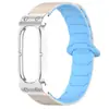 Aplicável ao Google Fitbit Air Armor Armação de Metal para Relógio Padrão Armadura Pulseira de Relógio de Silicone Magnética de Duas Cores