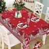 Mantel navideño exclusivo de alta venta transfronteriza, impreso en alta definición, con temática de flor de Nochebuena, para decoración festiva, apto para uso doméstico