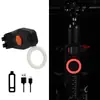 Luz Traseira para Bicicleta Corrida Carregamento USB Luz para Bicicleta de Montanha Ciclismo Noturno Bicicleta de Estrada Ciclismo Alto Brilho Equipamento Criativo Acessórios