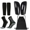 Shin guards de fútbol de venta caliente transfronterizos, calcetines para espinilleras, calcetines de fútbol, juego de bolsa con cordón, equipo de protección personalizado al por mayor