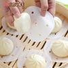 Papel para vaporera de bollos pequeños al vapor para cocina, papel antiadherente para el hogar, papel para bollos al vapor, papel impermeable antiadherente desechable, almohadilla para vaporera de papel