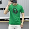 Verano 2025 alta calidad Camiseta casual de manga corta para hombre con estampado moderno de cuello redondo y letras que combina con todo
