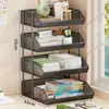 Estante de escritorio, estantería de escritorio, almacenamiento de libros para escritorio de estudiante, gabinete vertical de múltiples niveles para ventanal, organizador de archivos para estación de trabajo