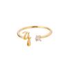 Anillo de Letra Aliexpress 26 Letras Az Oro Chapado en Oro de 18K Anillo Neutro Anillo de Dedo Creativo Joyería al por Mayor