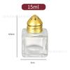 Botella cuadrada pequeña de vidrio para condimentos de 15 ml al por mayor con agujero, botella redonda para condimentos de 10 ml, botella dispensadora, botella de condimentos para el hogar