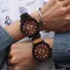 Reloj de pareja para hombre y mujer un par de moda coreana para estudiantes esfera grande casual blanco y negro estilo Harajuku personalidad creativa retro