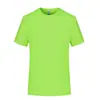 Camiseta de trabajo de verano de cuello redondo de secado rápido con estampado de logo, ropa de manga corta para fitness, deportes, running y actividades de team-building