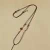 Fio Torcido à Mão Ultrafino Tecido Finamente Cordão de Colar da Moda Ajustável de Jade Hetian Puramente Feito à Mão