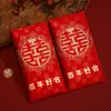 Bolsa Envelope Vermelho de Casamento Felicidade Dupla 2026 Nova de Alta Qualidade Especial Grande, Médio, Pequeno Mini Dez Mil Yuan Troco Presente Pacote Vermelho