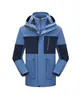 Chaqueta cortavientos para exteriores para hombre y mujer, juego de 0,05 kg por pieza con forro interior desmontable, chaqueta de montañismo a prueba de viento e impermeable con estampado de logotipo