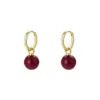Aretes de Perla Roja para Mujer, Accesorios de Oreja Rojos, Diseño de Nicho Otoño e Invierno, Estilo de Lujo Ligero de Gama Alta, Nuevos Pendientes de Aro de Moda 2026
