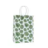 Saco de Papel Kraft Frutas Saco de Presente Frutas Tropicais Sacola de Compras Sacola Tote Estampada Atacado