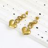 Pendientes de cadena de oro de 18 quilates con diseño de nicho, estilo japonés y coreano, con un toque moderno y elegante de estilo frío y titanio.