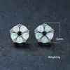Novedad Estilo Japonés y Coreano Pendientes de Flor de Diamante Platino Aobo para Mujer Pendientes Simples Elegantes Personalizados Versátiles Pendientes