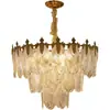 2022 Nuevo Estilo Nórdico Sala de Estar y Comedor Simple y Elegante Postmoderno Gran Candelabro Lujo Ligero Circular Vidrio Cristal Iluminación