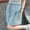 Falda pantalón corta de trabajo para mujer, nuevo diseño de verano 2026, cintura elástica, anti-exposición, de cintura alta, secado rápido, falda pantalón de línea A