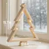 Árbol de Navidad Mini de Madera Decoraciones Festivas Iluminadas - Hecho a Mano con Luces LED Cálidas