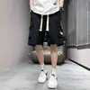 Shorts de Ferramenta Masculino Verão Estilo Americano Marca Tendência Solto Reta Calça Esportiva Seda de Gelo Secagem Rápida Casual Calça de Basquete