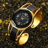 Ogyawatch Nuevo Reloj Pulsera Popular Transfronterizo para Mujer, Reloj de Pulsera Abierto Dorado, Reloj de Cuarzo de Nicho
