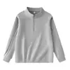 Sudadera retro americana con media cremallera para hombre y mujer, 26 nuevos estilos universitarios de primavera/otoño, cuello alto, top holgado y versátil, camiseta deportiva