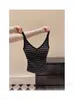 Top de Tirantes Tejido a Rayas Chic Estilo Retro de Hong Kong para Mujer, Nuevo Top Ajustado sin Mangas con Tirantes de Puro Deseo