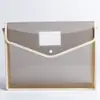 Bolsa de botón tridimensional A4 Bolsa de archivo transparente de PP B4 Bolsa de almacenamiento para papeles de examen de clasificación por materia Bolsa de datos con botón de presión se puede imprimir