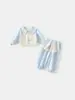 [Processamento e Customização de Roupas Infantis] Conjunto de Duas Peças Moletom e Calça de Moletom de Primavera para Bebê, Roupa para Meninas Processamento OEM com Amostras Fornecidas