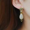 Aretes Gongdian de moda nacional jade Hetian plata esterlina esmalte chino aretes de estilo antiguo retro 2022 nuevos aretes para mamá para mujer