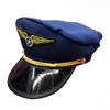 Chapéu de Voo Tricotado Transfronteiriço Acessórios de Vestuário Masculino Chapéu Longo de Piloto Espacial Azul Adereços de Palco Performance Chapéu de Aviação Adulto
