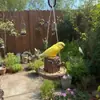 Amazon Transfronteiriça Novo Modelo de Alimentador de Pássaros de Tocos de Árvore Peculiares para Decoração Externa de Jardim de Quintal Ornamento de Artesanato em Resina